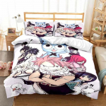 3D Anime Fairy Tail Voodipesukomplekt Voodi Kolmeosaline Komplekt Tekikott &Uuml;hekohaline Kahekohaline Voodi Queen Size Tekikoti Komplekt T&auml;iskasvanu Laste Magamistuba EU Single 135x200cm