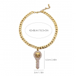 Moodne Lion Head ripats kaelakee meestele, sulamist ketiga kaelakee V&otilde;tme ripats kaelakee naistele