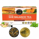 TEACURRY Pcos Tee (1 kuu pakend, 30 teepakki) - Aitab hormoonide, menstruatsiooni ja kaaluga - PCOs PCOD tee - She Balance ingveritee, 60 g