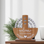 Elegantne puidust lauakalender kodu kaunistamiseks Moon