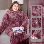 Paksu naiste korallifliisist pidžaama&uuml;likond, talve&uuml;likond, 110 kg, suures suuruses, kolmekihiline tepitud jope &uuml;likond pluss sametiga paksendatud koduteenindus XXXXXL lilla