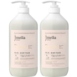 J.Mella in France Lime & Basil Body Wash, 1L, 2 units white