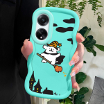 V&auml;rvitud muster Big Wave Edge pehme silikoon materjal Macaron telefoni &uuml;mbris p&otilde;rutuskindel kaitsev kummist &uuml;mbris OPPO Reno Realme jaoks OPPO A76 roosa