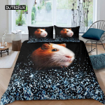 3D Hamstri Tekikott King Queen Suurus Armas Merisiga Voodipesukomplekt Lastele Teismelistele T&auml;iskasvanutele Pere Lemmikloom Loom 2/3tk Tekikott 150x200cm 3pcs