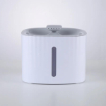 1 tk Kassi veeautomaat 3L LED-valgustusega Koerte veejaotur L&auml;bipaistev filter Joogianum Lemmikloom USB-pistik Joogis&ouml;&ouml;tur With lamp valge