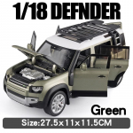 Suur 1/18 Land Rover Defender Range Rover maastur maastikusulamist mudel auto survevalatud s&otilde;idukite kollektsioon Heli ja valguse tagasit&otilde;mbamine poisile m&auml;nguasi lastele roheline