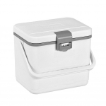 4,5-liitrine isoleeritud kaasaskantav jahuti k&auml;epidemega matkaauto k&uuml;lmik soojust s&auml;ilitav minis&uuml;gavk&uuml;lmik matkamiseks tagaluugi jaoks valge