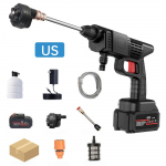 200bar harjadeta k&otilde;rgsurvepesumasin 200W EU/US 6-in-1 multifunktsionaalne autopesu pihusti veep&uuml;stoli pesupump 15000mAh