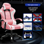 Ergonoomiline v&otilde;idus&otilde;idu m&auml;ngutool, lamamistool, p&ouml;&ouml;rde- ja t&otilde;stefunktsioonidega without footrest valge/roosa