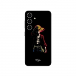 Coque - Maniacase - Samsung Galaxy S24 FE - Souple - Noir - One Piece Manga Anime Luffy