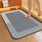 Kiiresti kuivav pehme diatomiga mudamatt Vannitoa uks Imav libisemisvastane jalamatt WC mustusematt 60 * 90cm