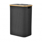 &Otilde;huke pesu takistav m&auml;&auml;rdunud riiete korv kaanega, suure mahutavusega k&auml;epideme disain, kokkupandav must