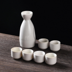 Keraamiline sake komplekt Potitopsid K&auml;sit&ouml;&ouml; kingitused 6 traditsioonilise joogiga valge