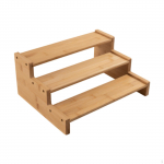 Bambusest maitseainete korraldaja, maitseainete hoiustamine, 3-korruseline, kompaktne, multifunktsionaalne k&ouml;&ouml;gikapi riiul jaoks style 2