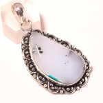 Dendritic Opal Gemstone Handmade Ethnic Design Gift Jewelry Pendant 2.2 p8m92