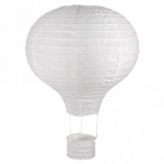 Lampion en papier Montgolfi&egrave;re &agrave; chassis m&eacute;tallique &Oslash; 30 x 40 cm