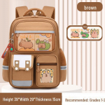 Kapiibara Suure mahutavusega kerge seljakott 1.-6. klassidele: Mustuskindel ja armas poistele ja t&uuml;drukutele small