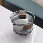 Kuumakindel klaasist teekomplekt Hiina Kung Fu teekauss Gaiwani kaas filtriga k&auml;epidemega pott P&otilde;letusvastane teetassid reisiteen&otilde;ud