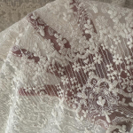 1 Jardi(90 cm)/partii 150cm lai &Uuml;li&otilde;rn aprikoosipuuvillane tikand pitskangas Vintage elegantne tikitud kangas DIY seelik kardin laudlina 1Yards(90cm) length beež