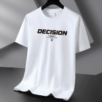 QICED Suvine l&uuml;hikeste varrukatega T-s&auml;rk Meeste O-kaelusega Trend Bottom s&auml;rk S