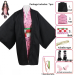 Unisex Deemon Slayer Anime Cosplay multikas Kimetsu No Yaiba Kochou Shinobu Cosplay kost&uuml;&uuml;m t&auml;iskasvanud meestele ja naistele 150cm