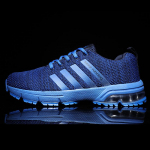 2024 Suvised Meeste Hingavad &Otilde;hkpadjaga Jooksujalatsid - Trendikad Lennukanga Spordijalatsid Meestele ja Paaridele Suurtes Suurustes 47 sinine