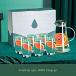 Glass Water Gift Set: Kettle, Cups, and Teacup for Home and Living Room Standard Option