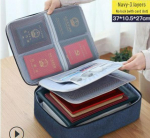 Veekindel lukustatav dokumendi- ja isikutunnistusekott: Kaasaskantav multifunktsionaalne demagnetiseerimisvastane reisikohver Waterproof Oxford Fabric