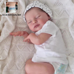 Elutruu Magav 48cm Reborn Beebinukk Laura Pehme Puuvillane Keha Vasts&uuml;ndinud Nukud 3D Maaling Vaskulaarne Visuaalne Simulatsioon V&auml;ikelapse Beebinukk Lapse P&uuml;hade Kingitus cloth body