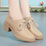 Paks Konts Briti Stiilis Naiste Nahkkingad Elegantne Mood Vabaaegne Paeladega Pehme Tald Naiste Kingad 38 khaki