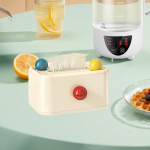 Tissue Paper Box Cover Toilet Organizer Decoration Rustic Non Slip Built in Spring for Office