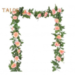 220CM Kunstlik Roosi Vanik Realistlik Sise- V&auml;listingimustes Riputatav V&otilde;lslille Taimede Viinapuu Pulmapidu Kevadine Kaminasims Kamin Eeskoda Trepid Dekoratsioon punane