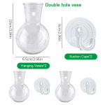 2 tk/4 tk l&auml;bipaistev riputatav vaas kontori dekoratsioon h&uuml;droponiline taimestend siseruumides akr&uuml;&uuml;list riputatav vaas minimalistlik l&auml;bim&otilde;&otilde;t 6,5 cm