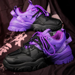 Neli aastaaega plahvatus Harajuku trend v&auml;rvikombinatsioon trendikas br&auml;nd retro isa kingad meeste madalad vabaaja spordi mitmek&uuml;lgsed lauakingad 45 purple