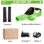 ONEGREEN 5500W Harjadeta Elektriline &Otilde;hupuhur 5 K&auml;iku Juhtmevaba Lehepuhur Juhtmevaba &Uuml;liv&otilde;imas Tolmupuhumine Makita 21V Akule 1 Battery-EU