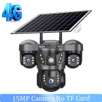 15MP Kolme objektiiviga 4G kaamera P&auml;ikeseenergial t&ouml;&ouml;tav v&auml;litingimustes veekindel PIR humanoidide tuvastusega turvavideo monitor V380 Akutoitega j&auml;lgimine 4G Camera