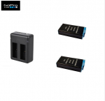 2025 K&otilde;rge Kvaliteediga 1680mAh Aku GoPro Max jaoks Laetav Aku + LED Laadija 360 Panoraamne Tegevuskaamera Tarvikud