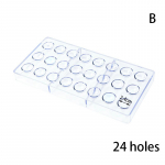 3D &scaron;okolaadivorm pol&uuml;karbonaadist sf&auml;&auml;riline pall Paks koogivorm &scaron;okolaadivorm 24 holes