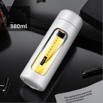 GIANXI 380ml Klaasist Tass Kaasaskantav Paksendatud Klaas Kuum K&auml;si Plastikust Klaasist Tass Lihtne Kontor Isiklik Tee Vee Eraldamine Teetass 380ml