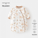 Imiku temperatuurikontrolliga magamiskott - Tepitud hooajaline kick-proof U-kujuline lukuga pidžaama vasts&uuml;ndinutele S (0-1 year)