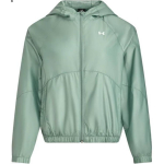 Under Armour Sportstyle FW24 Tuulejope Moodne Mugav Mitmek&uuml;lgne Kapuutsiga Jakk Naiste jakid Lubja-Roheline 1382698-348 S