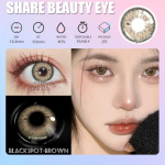 EYESHARE Contact Lenses for Eyes 2 Pieces Blackspot Series Blue Color Contacts Makeup Annual Use