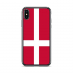 Coque pour iPhone - PIXELFORMA - iPhone XS - Drapeau du Danemark - Finition mate - Design l&eacute;ger