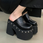 Uued Luksuslikud Disainer Naiste Sussid Suurematele Naistele Kandmiseks Sussid Suuruses 34-43 Suvi 11cm Paksup&otilde;hjalised Zapatos Mujer 34 must