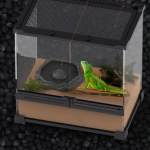 Reptile Feeder Bowl Food and Water to Clean Tank Accessories, for Lizard, Snake, Gecko,
