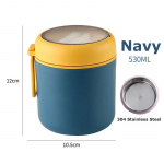 530ml/710ml Toidu termopurgi isolatsiooniga supitops Termokonteinerid roostevabast terasest l&otilde;unakarbi termohoidja soojana koolilastele 1PC