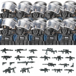 Linnapolitsei Hiina Eri&uuml;ksused Ehitusklotsid R&uuml;nnakus&otilde;dur SWAT Figuurid Gaasikaitsemask S&otilde;jalised Relvad Klotsid M&auml;nguasjad Lapsed