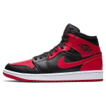 Air Jordan 1 Mid Banned Meeste Tossud Punane Must University-Red 554724-074 40.5