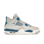 Air Jordan 4 Retro GS Military Blue 2024 Laste tossud Valge Off-White Neutraalhall HF4281-141 36