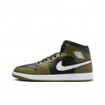 Air Jordan 1 Mid Keskmine Oliiv Unisex Tossud Roheline Must Valge DQ8426-092 41